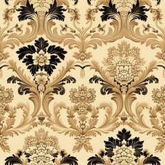Elegant and timeless victorian wallpaper textures seamless pattern for design projects