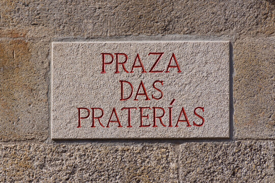 Santiago de Compostela (Galicia). Plaza de las Plater&iacute;as in Santiago de Compostela.