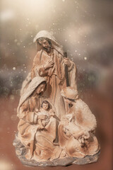  christmas nativity scene closeup