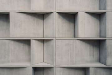 A picture of a concrete wall with several shelves. Can be used as a background or to showcase items