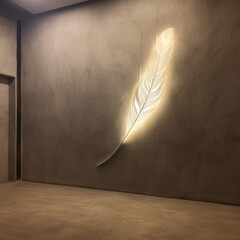 t's as simple as a silent wind feather glowing against a wall 
