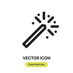 Sparkles icon vector. Linear-style sign for mobile concept and web design. Sparkles symbol illustration. Pixel vector graphics - Vector.	