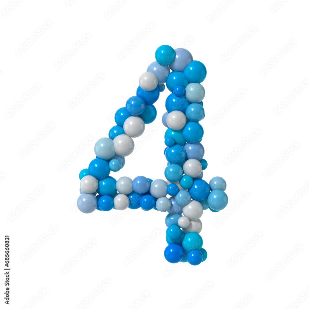 Poster multicolored particle sphere style alphabet 