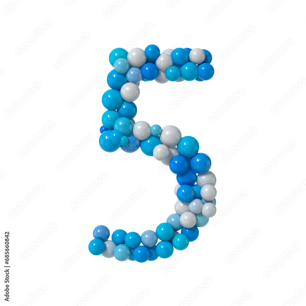 Poster multicolored particle sphere style alphabet 