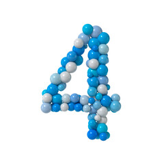 Multicolored Particle Sphere Style Alphabet 