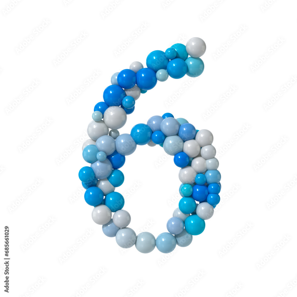 Poster multicolored particle sphere style alphabet 