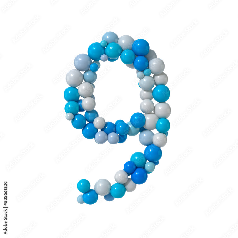 Aufkleber multicolored particle sphere style alphabet 