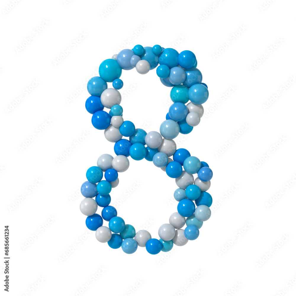 Aufkleber multicolored particle sphere style alphabet 