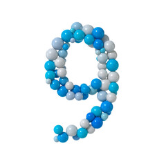 Multicolored Particle Sphere Style Alphabet 