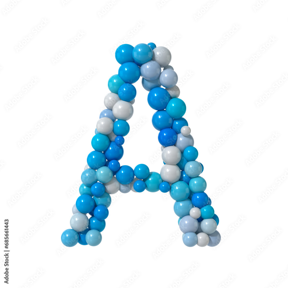 Fototapete multicolored particle sphere style alphabet 