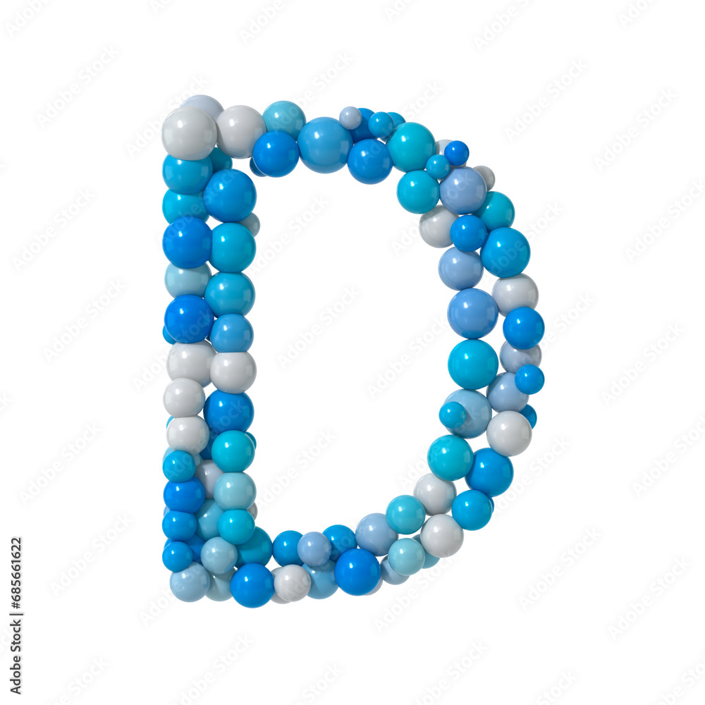 Aufkleber multicolored particle sphere style alphabet 