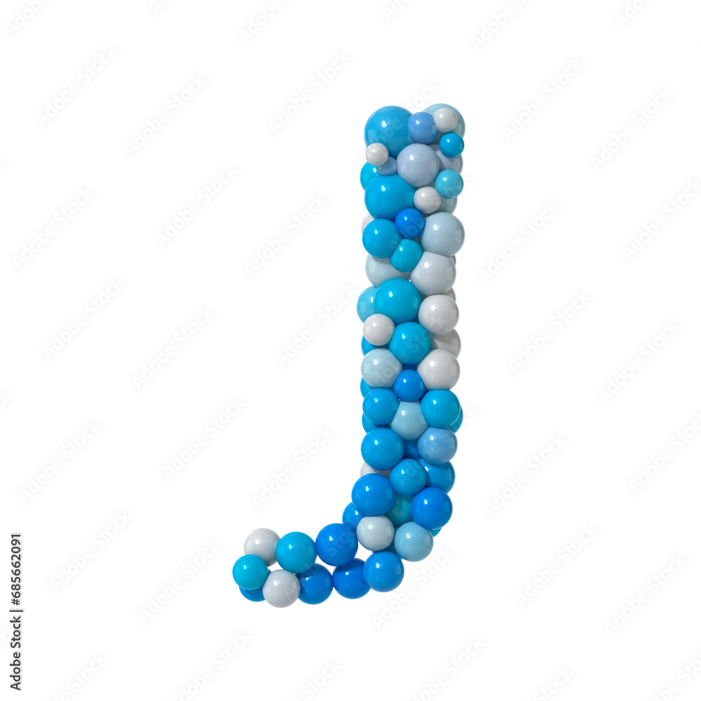 Poster multicolored particle sphere style alphabet 
