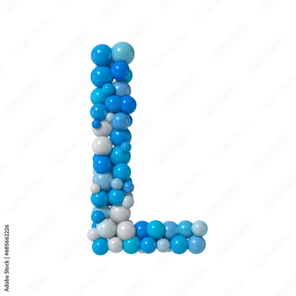 Poster multicolored particle sphere style alphabet 