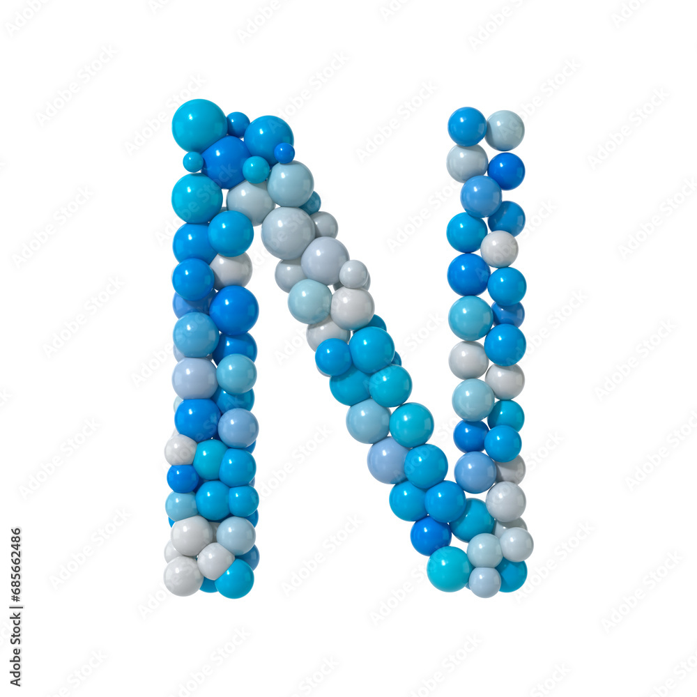 Aufkleber multicolored particle sphere style alphabet 