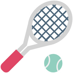 tennis racket and ball