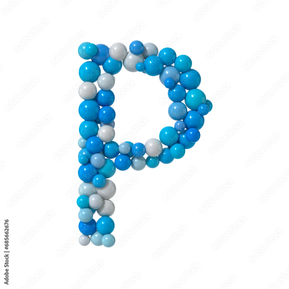 Aufkleber multicolored particle sphere style alphabet 