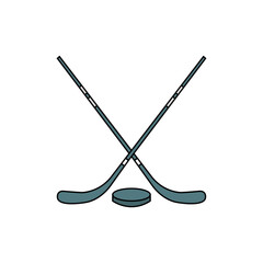 hockey stick and ball