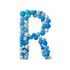 Multicolored Particle Sphere Style Alphabet 