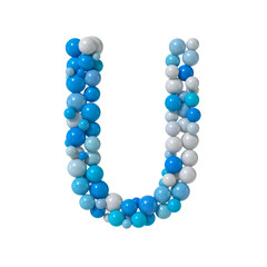 Multicolored Particle Sphere Style Alphabet 