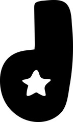 cute alphabet lower d