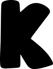 cute alphabet uppercase k