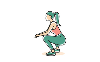 woman doing squat exercise