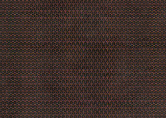 オレンジとピンクの輪を連ねた柄と黒い壁紙の和風背景