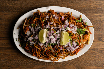 Nepalese chicken noodles