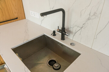modern Kitchen sink and faucet