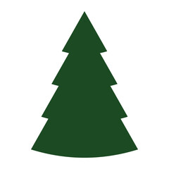 Christmas tree green icon in trendy farmhouse style. Happy New Year Watercolor. Vector illustration of pine silhouette design decor, beautiful, plant, modern line art style holiday cover greeting pine