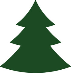 Obraz premium Christmas tree green icon in trendy farmhouse style. Happy New Year Watercolor. Vector illustration of pine silhouette design decor, beautiful, plant, modern line art style holiday cover greeting pine