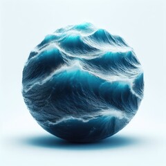 abstract blue background with waves on white