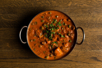 Mushroom curry in a bowl
