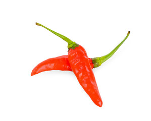 Red Karen chili isolated on white background