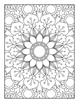 Pattern Mandala. Mandala Coloring Pages For Kids. Mandala Coloring Pages for Adults. Mandala flower for adult coloring book. Vector illustration. Coloring Page.