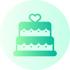 wedding cake gradient icon