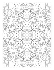 Pattern Mandala. Mandala Coloring Pages For Kids. Mandala Coloring Pages for Adults. Mandala flower for adult coloring book. Vector illustration. Coloring Page.