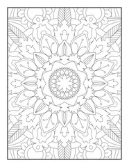 Pattern Mandala. Mandala Coloring Pages For Kids. Mandala Coloring Pages for Adults. Mandala flower for adult coloring book. Vector illustration. Coloring Page.