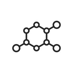 Neurotransmitter Icon. Thin Linear Illustration of Brain Chemicals for Neurological Function and Synaptic Communication. Isolated Outline Vector Sign.