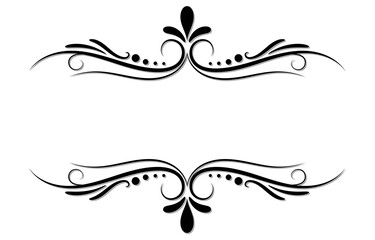 classic border wave dividing line flower pattern Scroll elements and vintage ornate frames Suitable for greeting cards Wedding invitation cards, food menus, royal cards