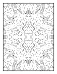 Pattern Mandala. Mandala Coloring Pages For Kids. Mandala Coloring Pages for Adults. Mandala flower for adult coloring book. Vector illustration. Coloring Page.