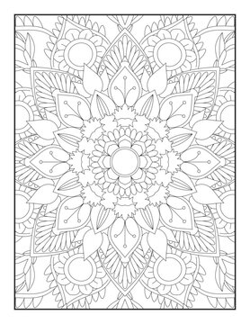 Pattern Mandala. Mandala Coloring Pages For Kids. Mandala Coloring Pages for Adults. Mandala flower for adult coloring book. Vector illustration. Coloring Page.