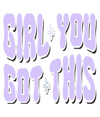 Retro Girl power Craft Design. T-shirt Design. Illustration