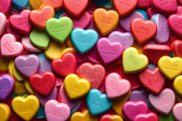 Fototapeta na wymiar heart shaped candies