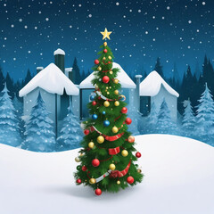 Merry christmas star images collections cute wallpapers ai generated