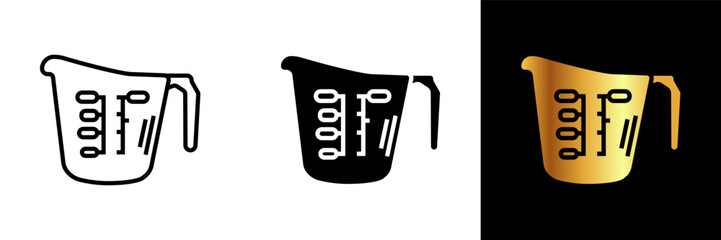 A practical and precise icon representing measuring cups, symbolizing accuracy in cooking, culinary precision, and efficient ingredient measurement.