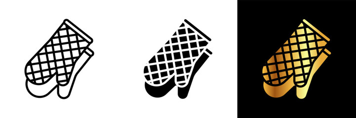 A protective and practical icon representing an oven mitt, symbolizing safety, heat resistance, and essential hand protection in the kitchen.