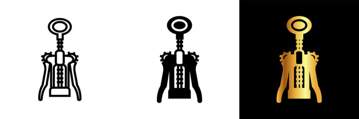 A versatile and essential icon representing a corkscrew, epitomizing culinary versatility, wine service, and effortless bottle opening for the perfect dining experience.