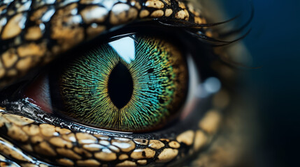 Macro shot of a reptile eye