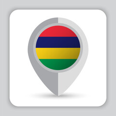 Mauritius Flag Pin Map Icon